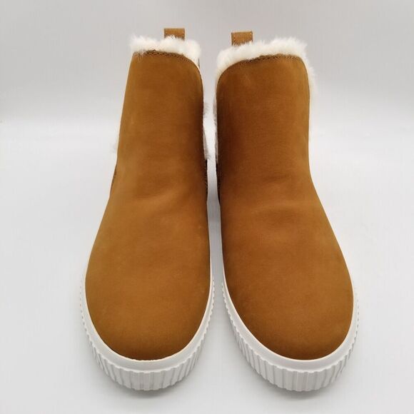 Timberland Women's Skyla Bay Pull On Boots Size 8.5 Brown Suede  Fur Trim - Picture 3 of 7